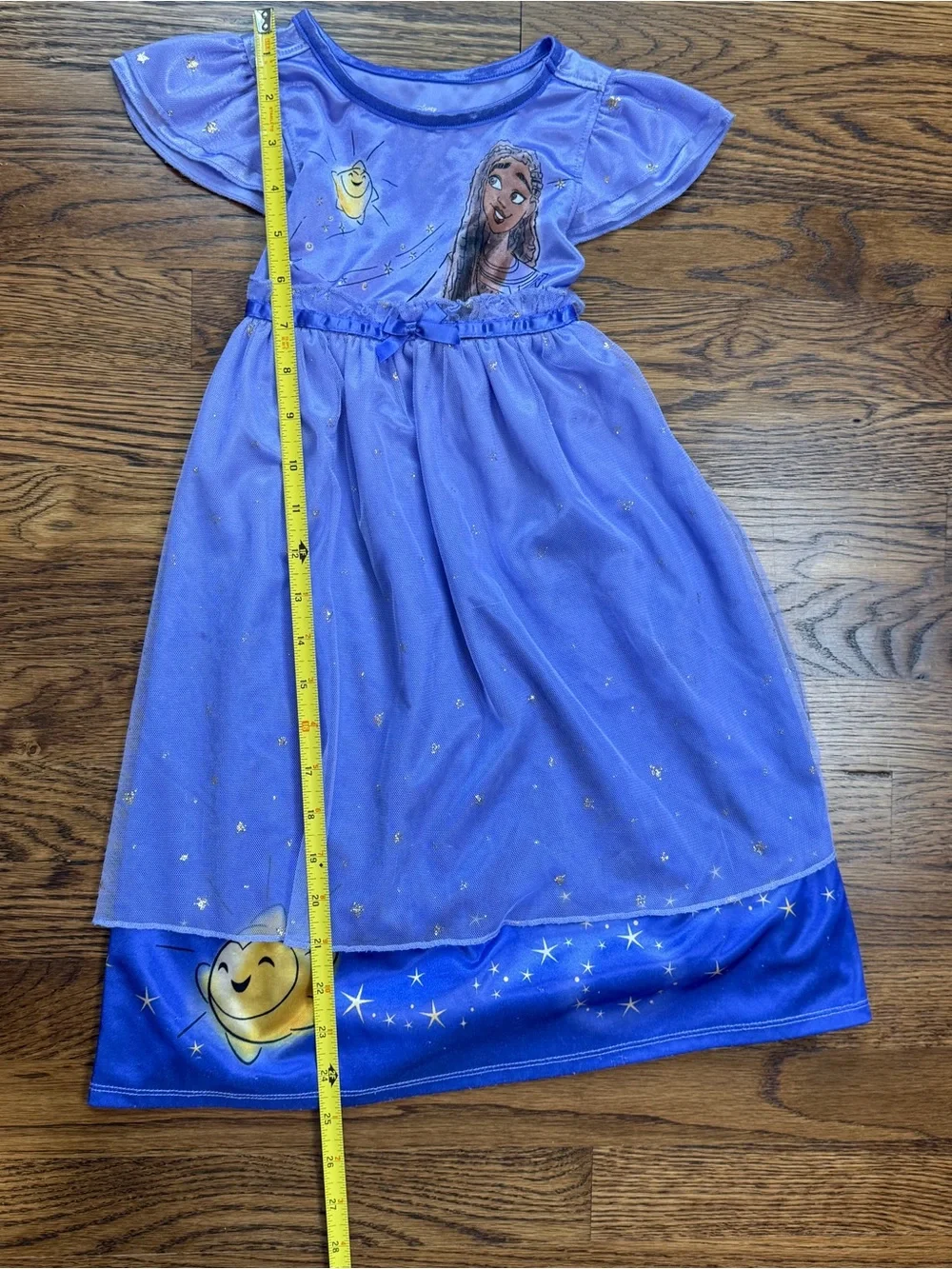 Disney Wish Girls Asha & Wishing Star Purple Princess Tulle Dress Star Print 3T - Picture 7 of 12